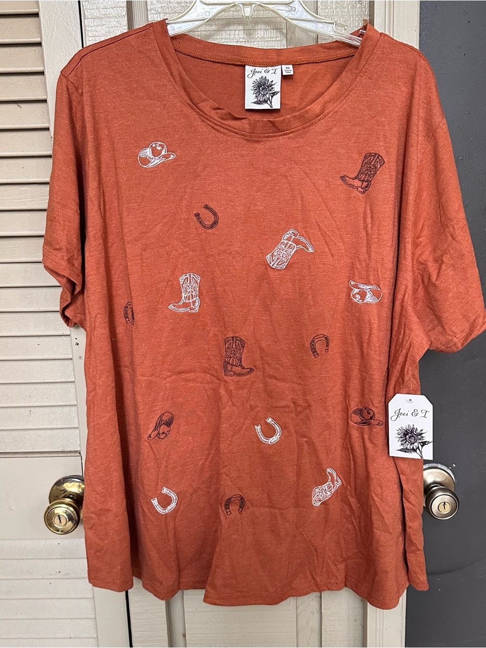 New With Tags Joei & I Western Themed Blouse Size 3X